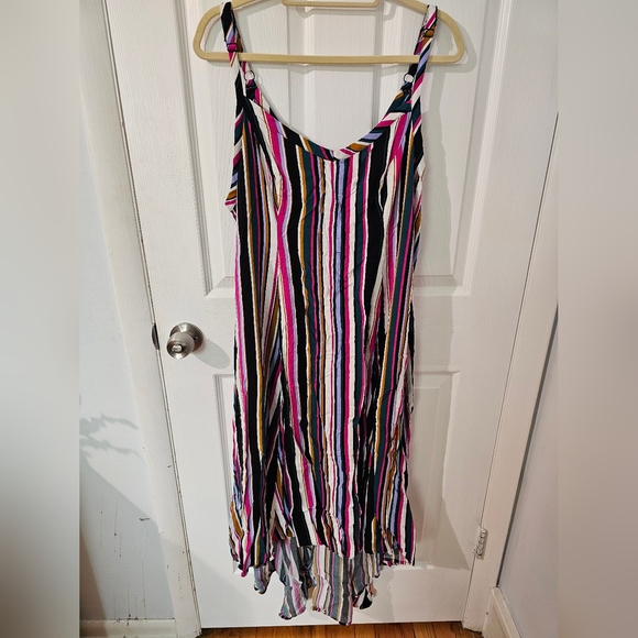 Torrid High-Low Moody Striped Challis Dress in Size 1 - Picture 2 of 6